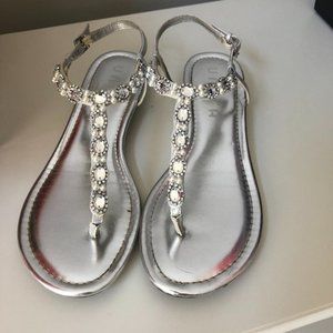 Silver Sandals - Size 8 M